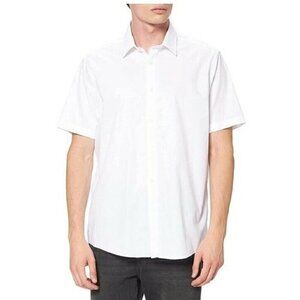 find. Men's XL White Short Sleeve Buttoned Casual Shirt 100% Cotton